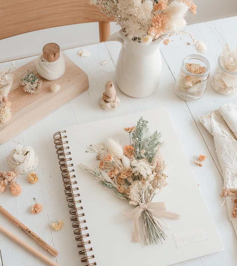 Journal de Tela con Bouquet