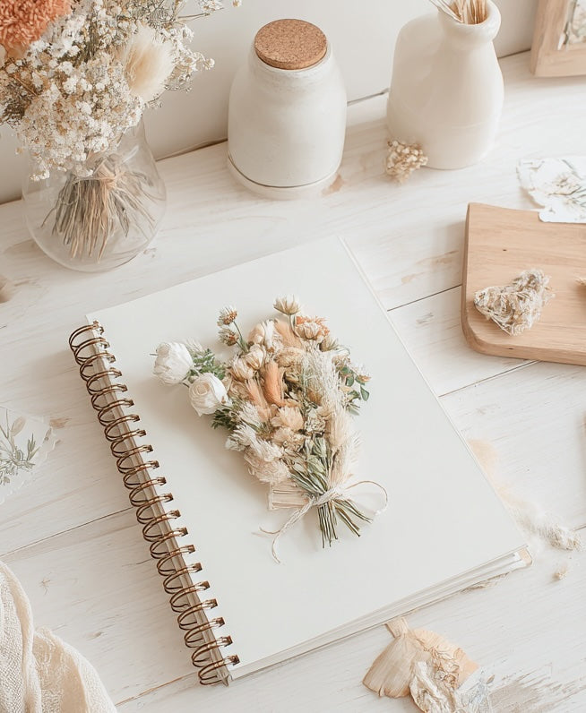 Journal de Tela con Bouquet