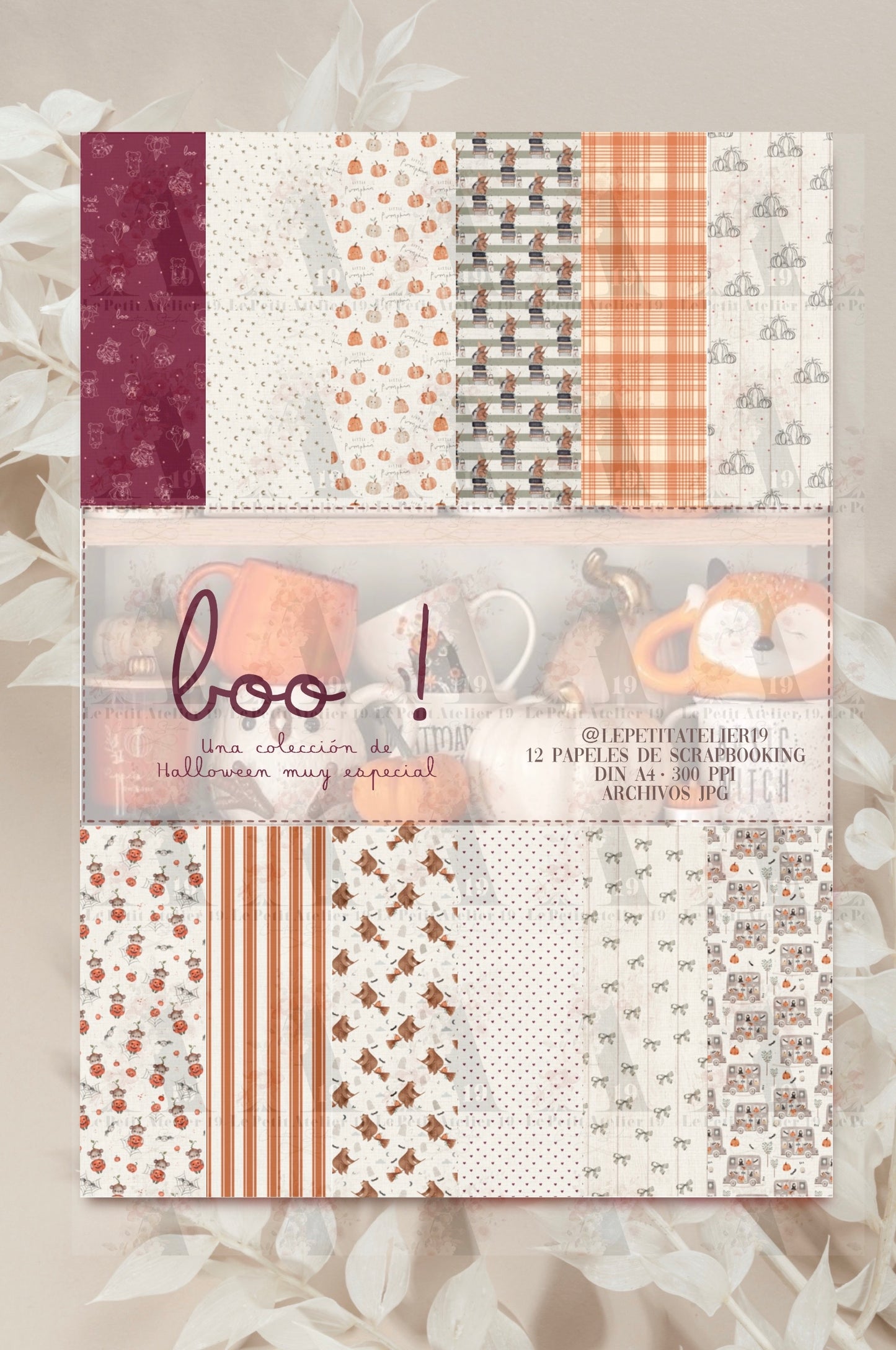 Colección Scrapbooking BOO · Halloween | Papeles decorados