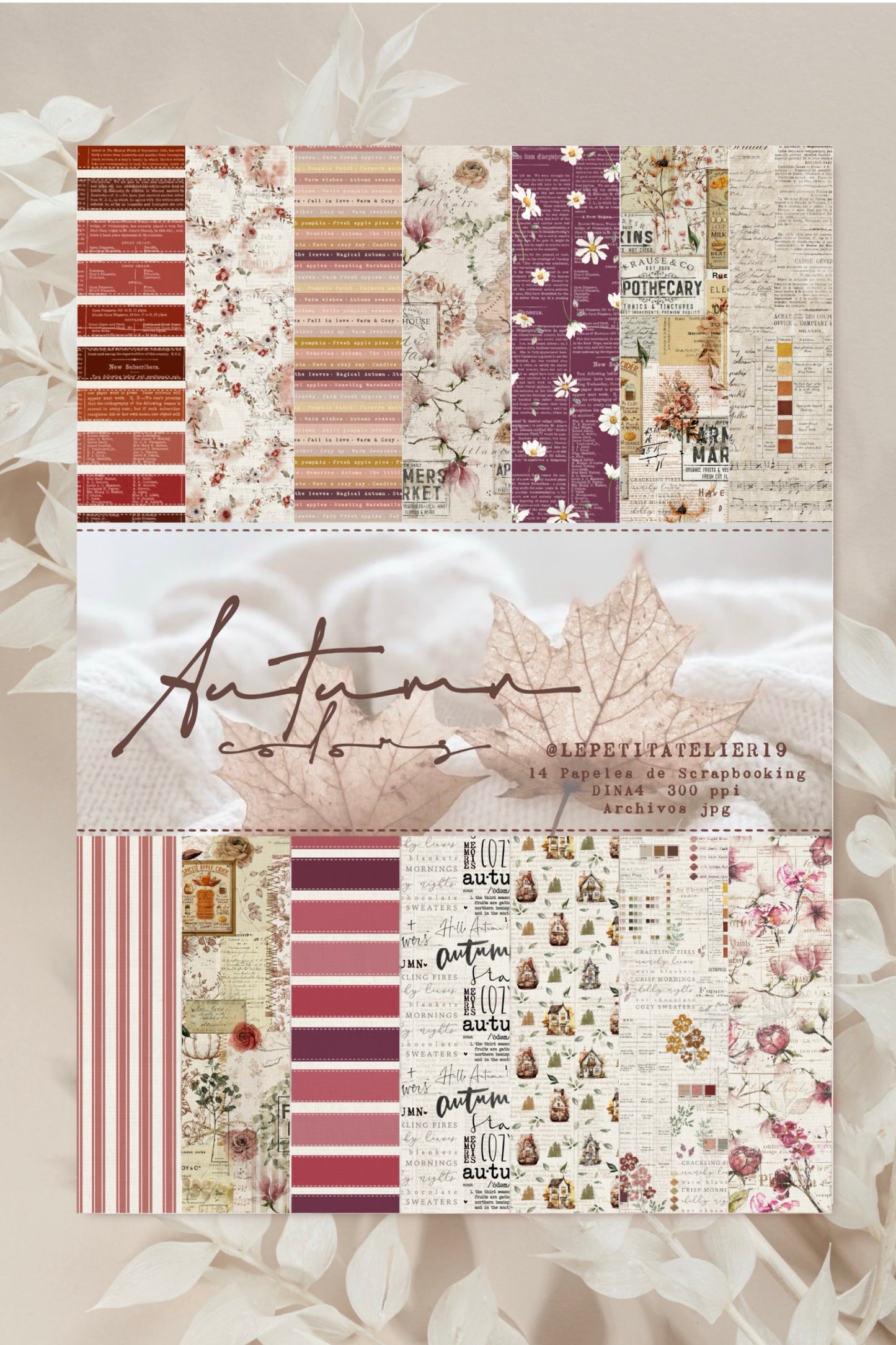 Colección de papeles Autumn Colors | Papeles decorados