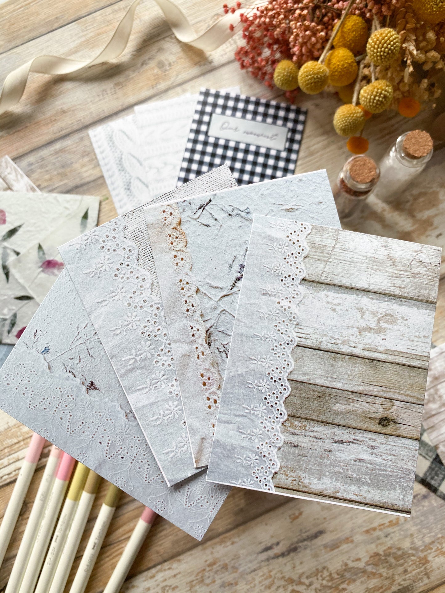 COLECCIÓN de papeles TEXTURA: Pack Tarjetas SWEET | Papeles decorados