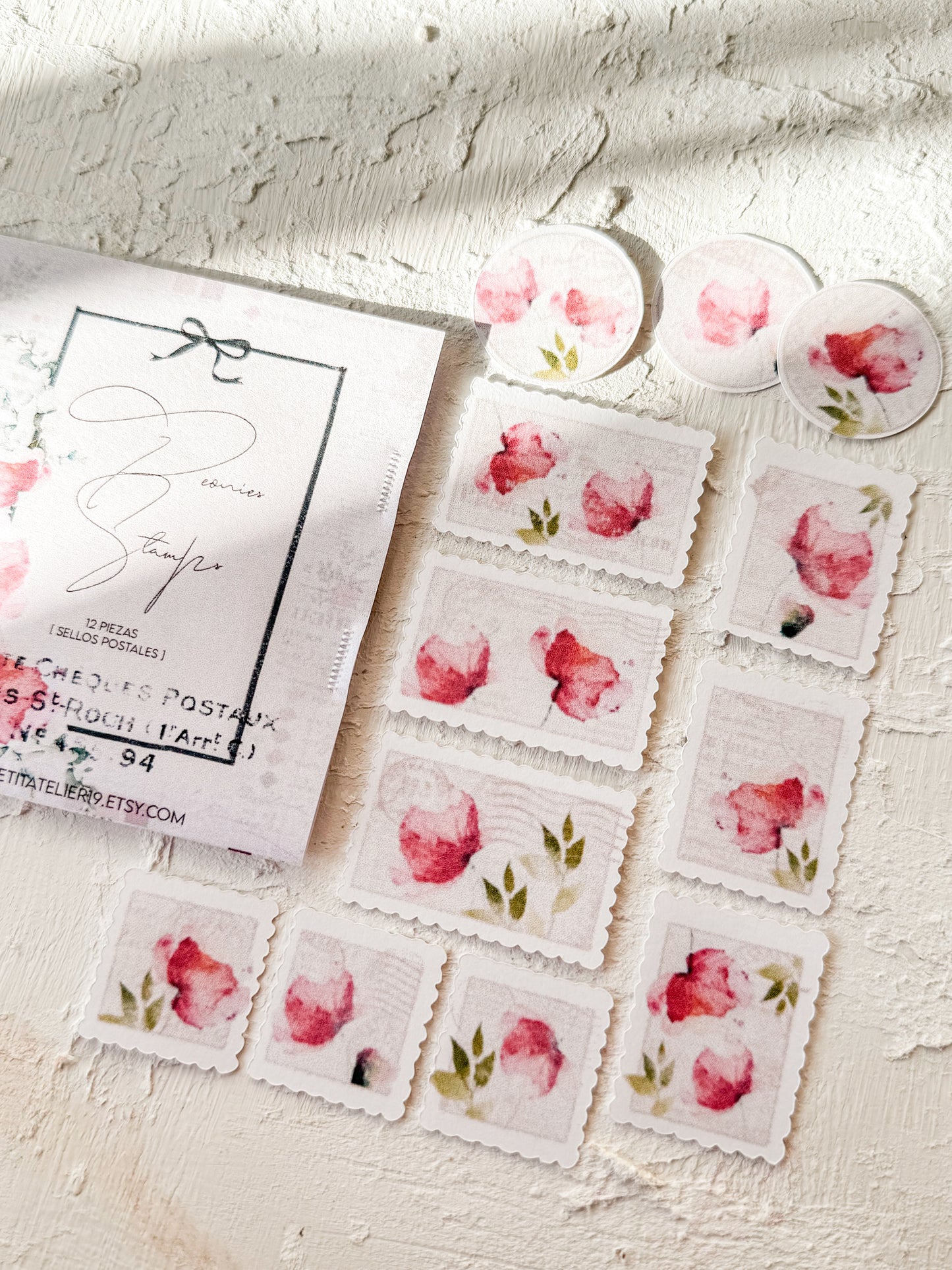 Sellos Postales Peonias · Ephemera