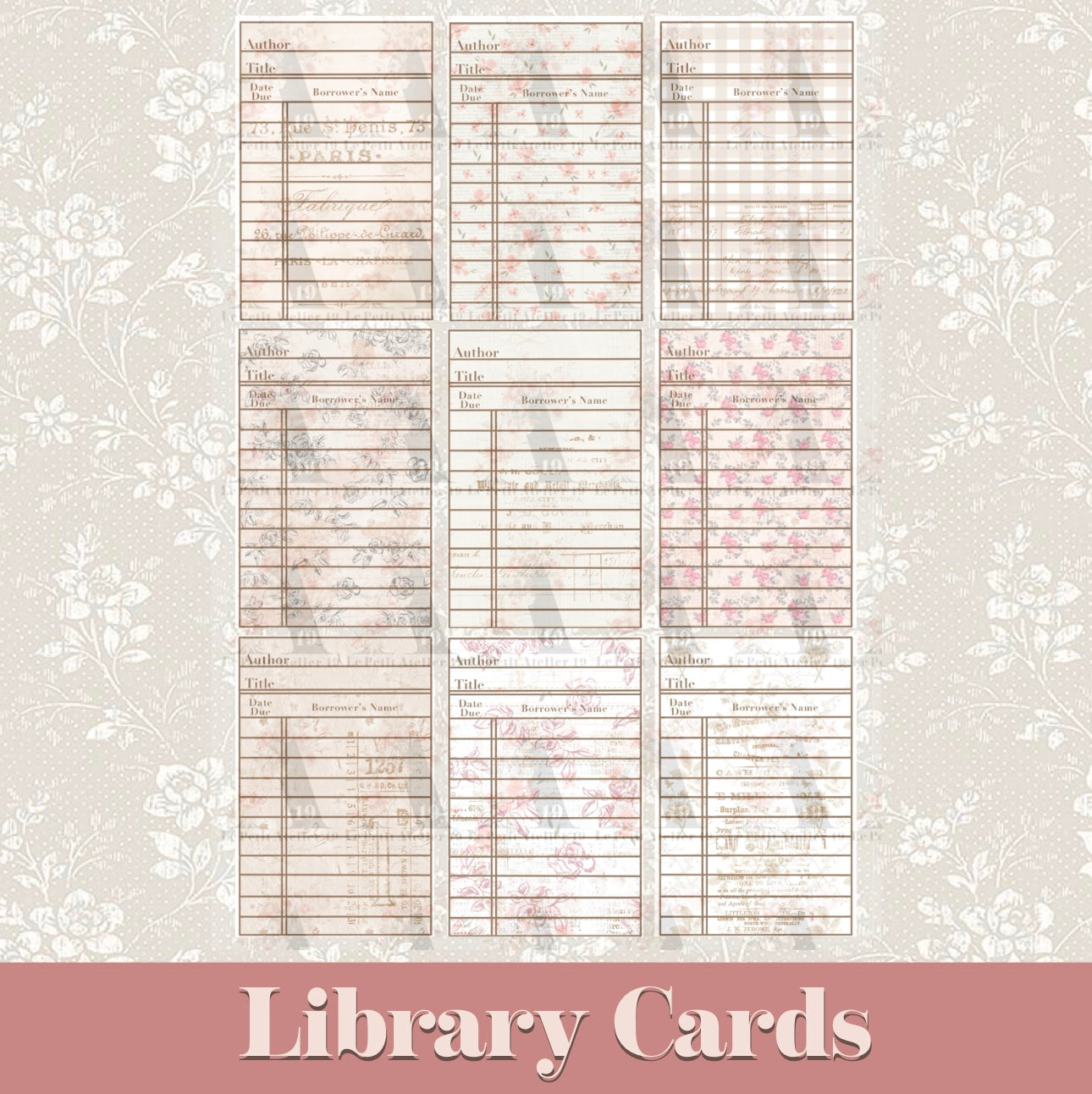 LIBRARY CARDS - Library cards