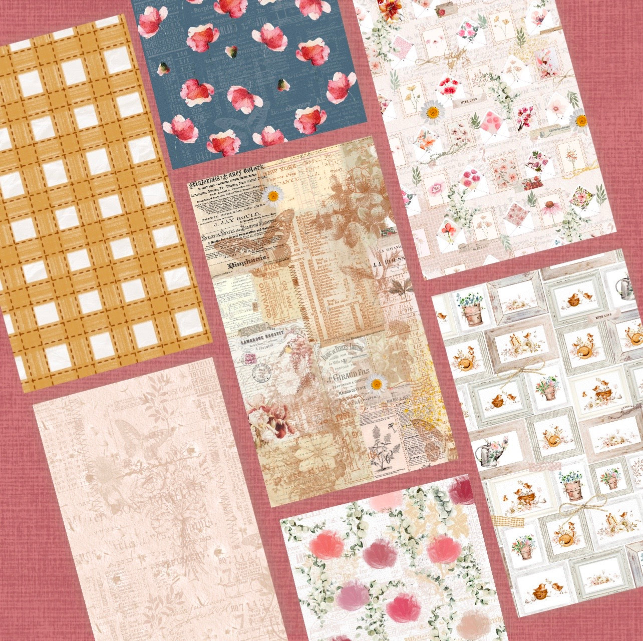 Colección de papeles La Petite Juliette BASICOS | Papeles decorados
