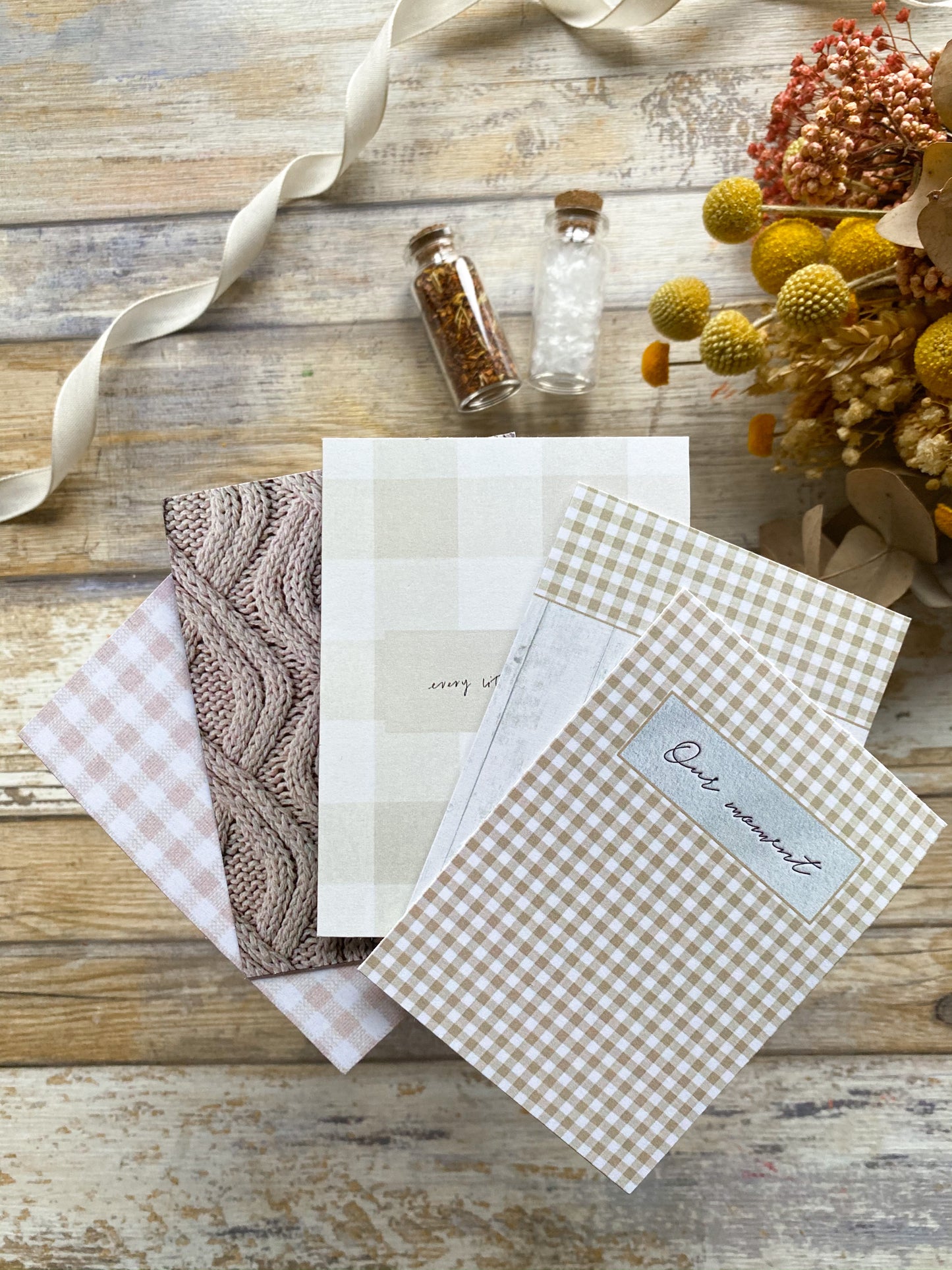 COLECCIÓN de papeles TEXTURA: Pack Tarjetas RUSTIC | Papeles decorados