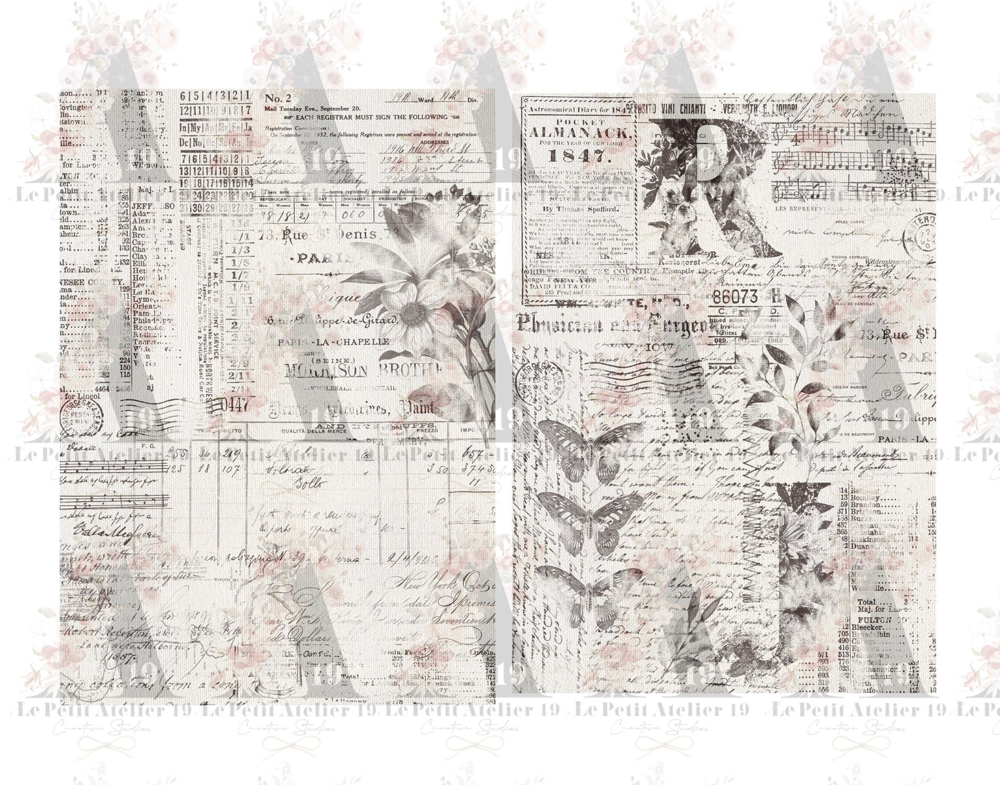 Colección de papeles LES PAPIERS Black&White | Papeles decorados