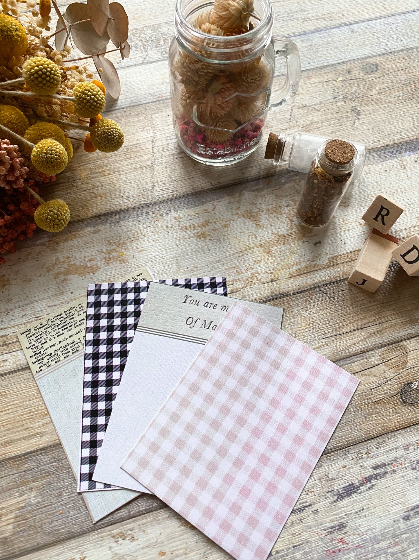 COLECCIÓN de papeles TEXTURA: Pack Tarjetas RUSTIC | Papeles decorados