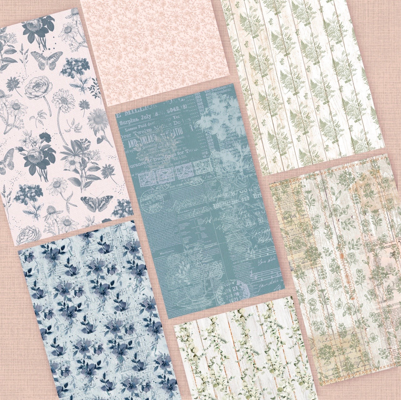 Colección de papeles La Petite Juliette BASICOS | Papeles decorados
