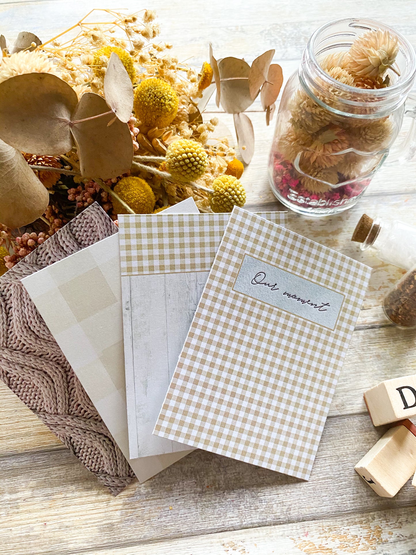 COLECCIÓN de papeles TEXTURA: Pack Tarjetas RUSTIC | Papeles decorados