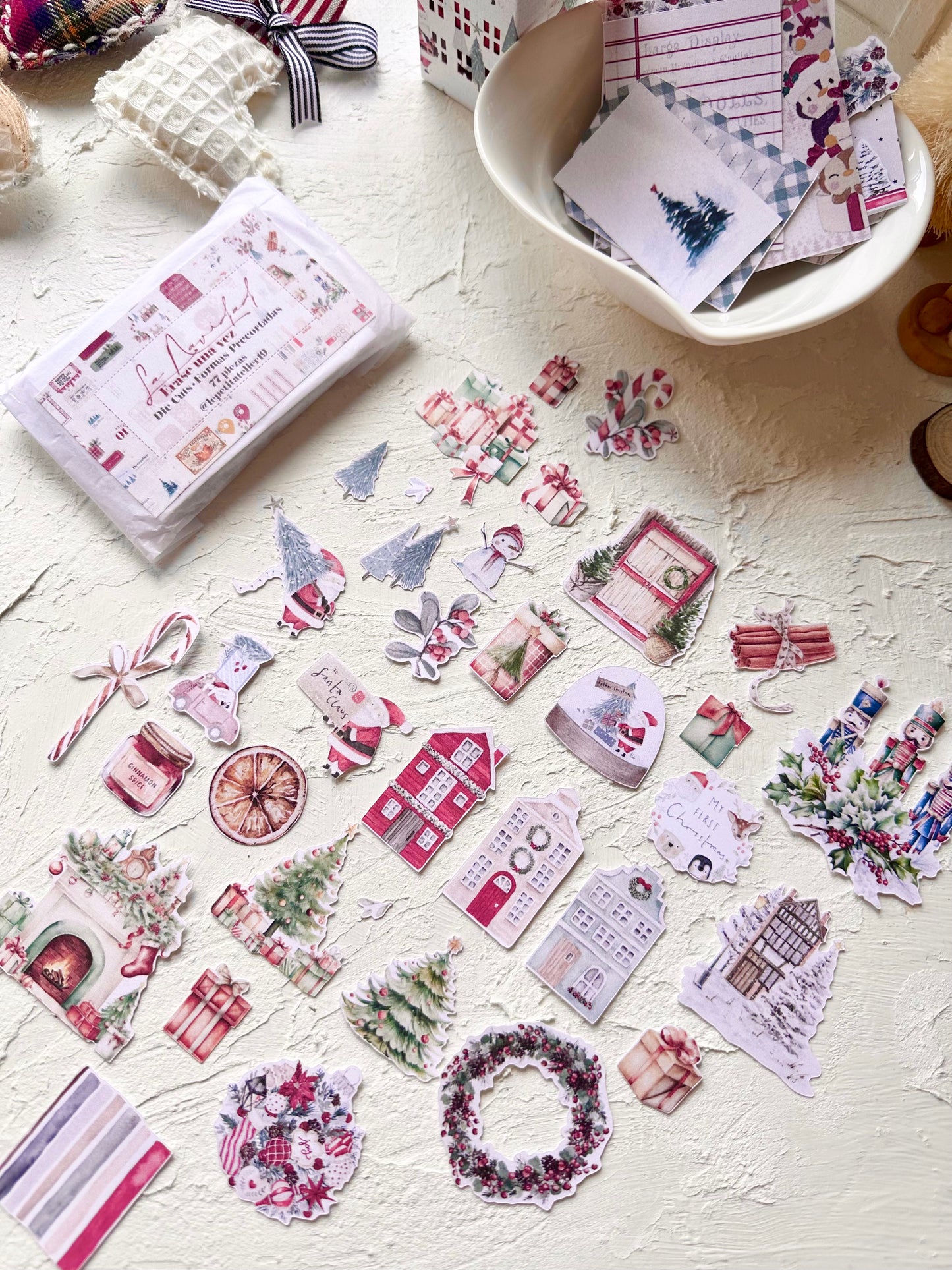 77 DIE CUTS NAVIDAD · Ilustraciones, etiquetas...