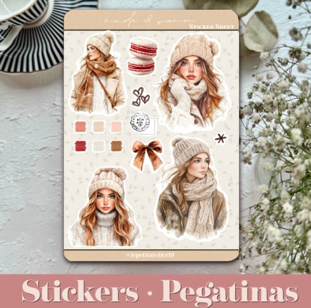 STICKERS · NUDE AND WARM