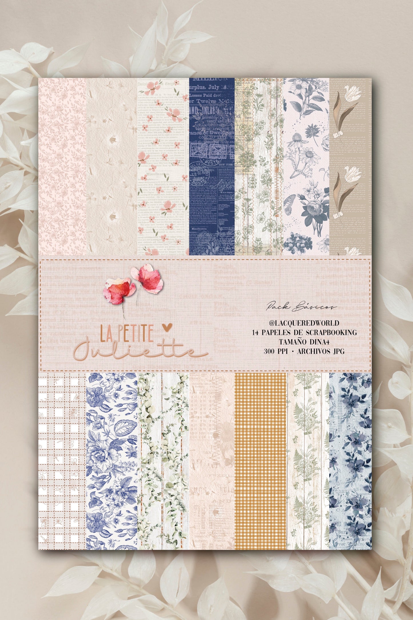Colección de papeles La Petite Juliette BASICOS | Papeles decorados