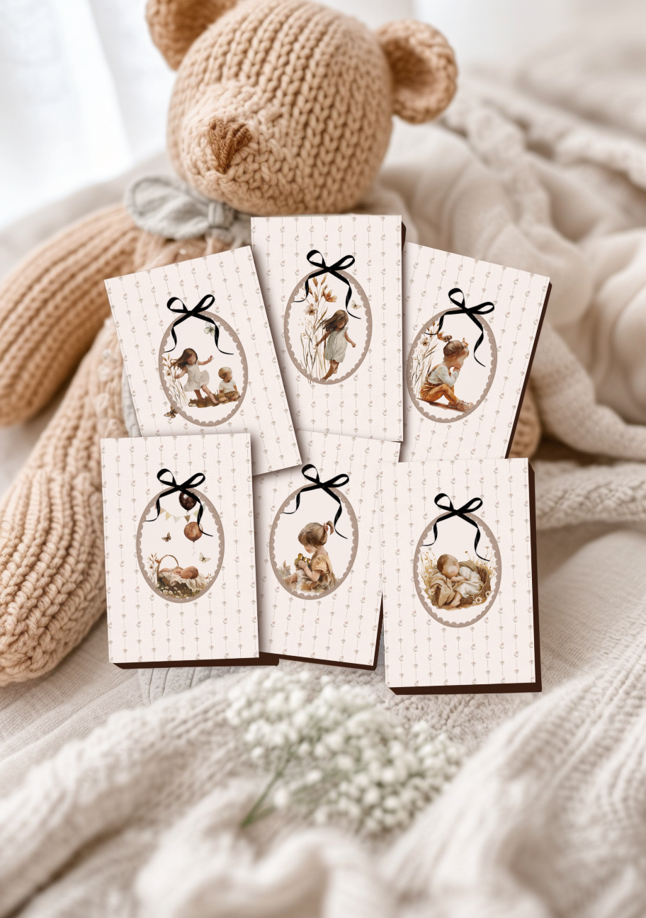 KIT DIE CUTS & POSTALES · Nursery Boho Edition