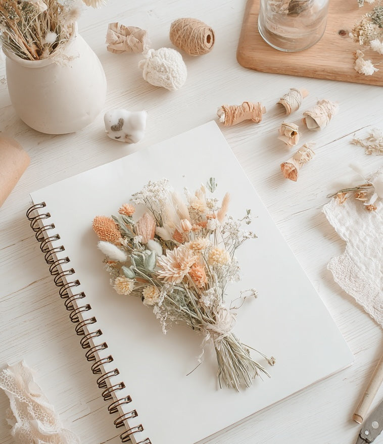Journal de Tela con Bouquet