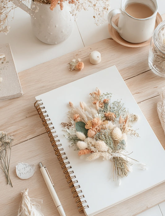 Journal de Tela con Bouquet
