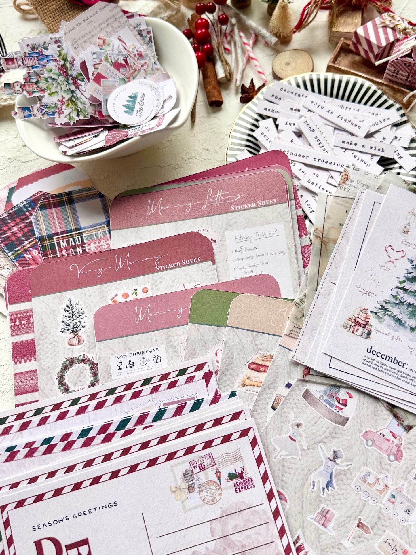 11 CHRISTMAS CARDS · On vellum &amp; matte paper