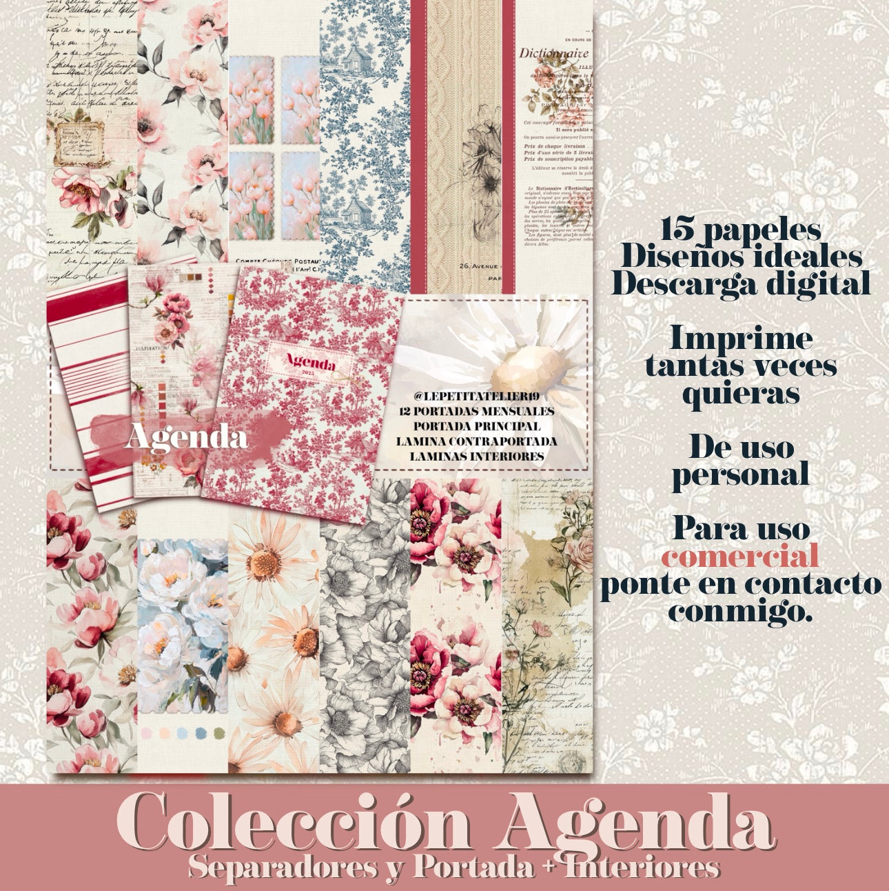 12 PORTADAS y 3 LAMINAS de AGENDA - 2025