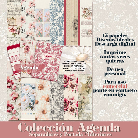 12 PORTADAS y 3 LAMINAS de AGENDA - 2025