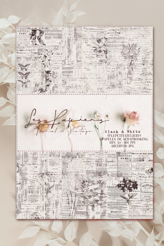 Colección de papeles LES PAPIERS Black&White | Papeles decorados