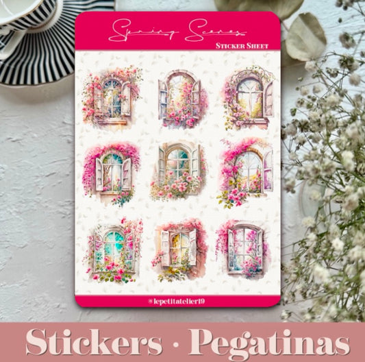 STICKERS · SPRING SCENES