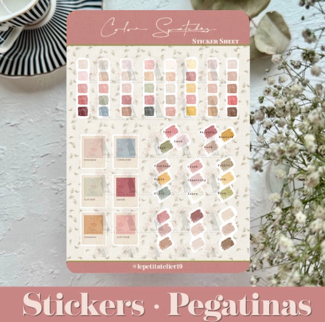 STICKERS · COLOR SWATCHES