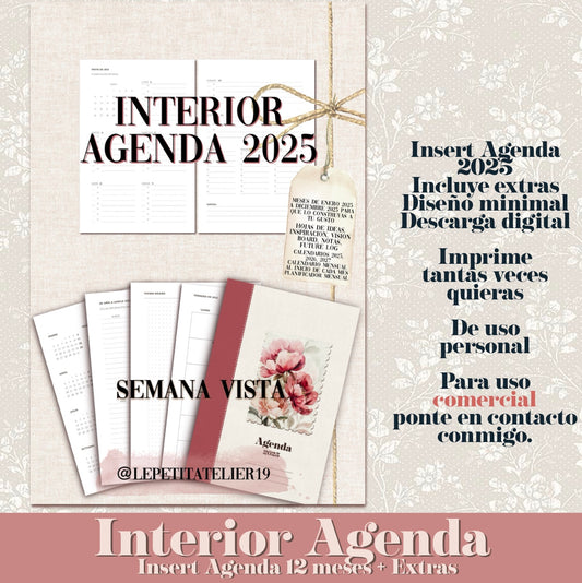 INTERIOR DE AGENDA - Semana Vista - 2025