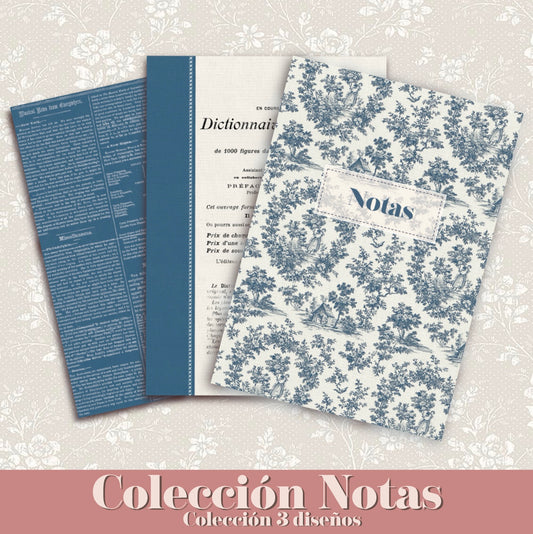 COLECCION NOTAS Toile de Jouy · 3 laminas