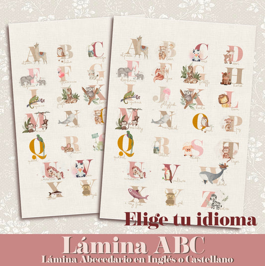 Lámina infantil ABECEDARIO