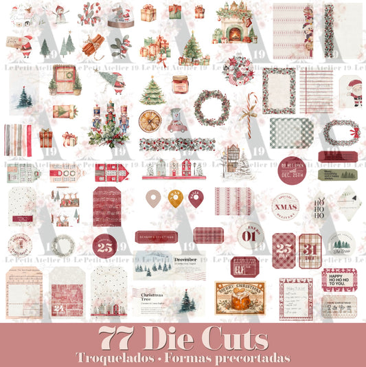 77 CHRISTMAS DIE CUTS · Illustrations, labels...
