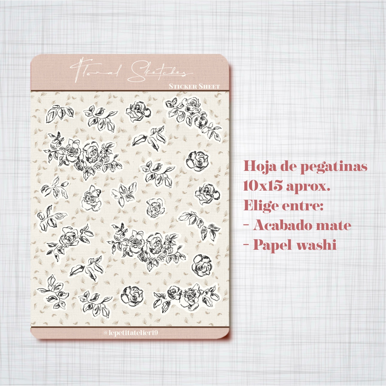 STICKERS · FLORAL SKETCHES