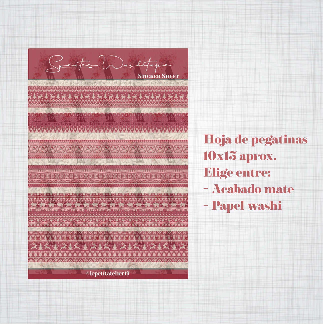 Christmas STICKERS SWEATER WASHI