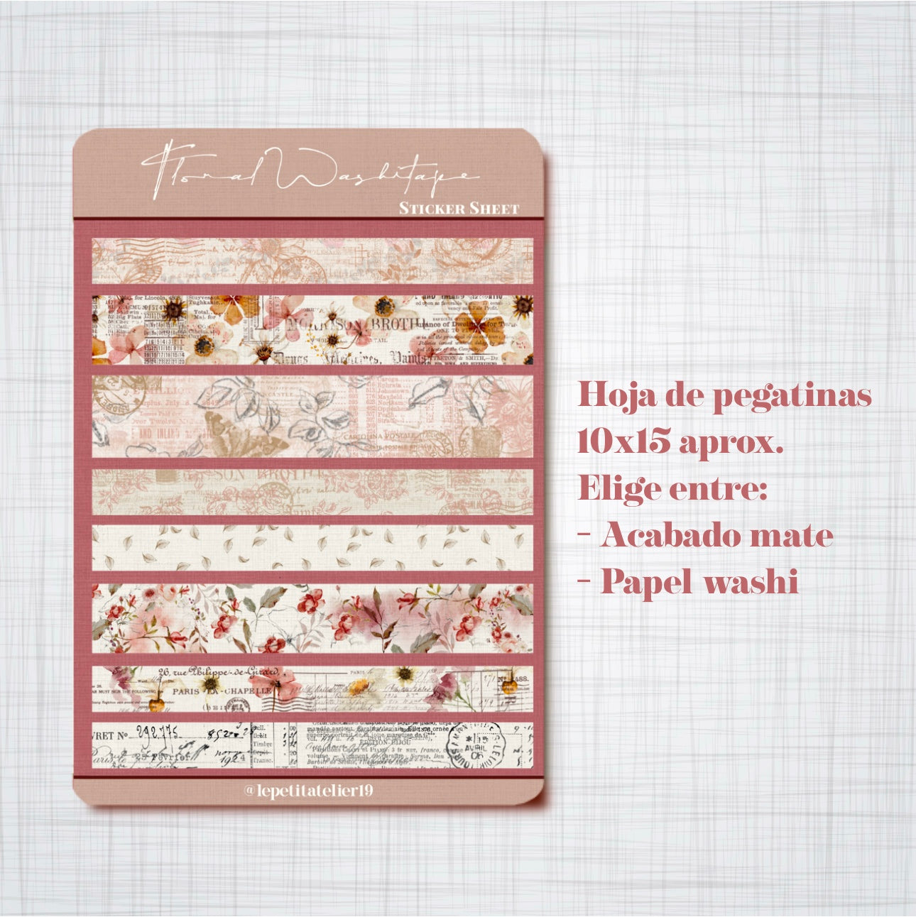 STICKERS · FLORAL WASHITAPE