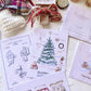 11 CHRISTMAS CARDS · On vellum &amp; matte paper