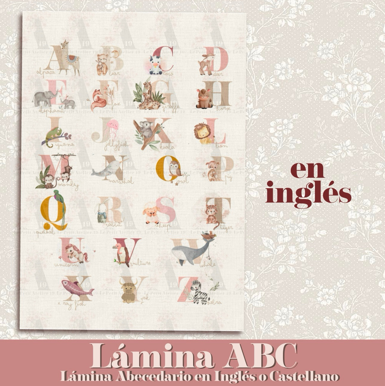 Lámina infantil ABECEDARIO