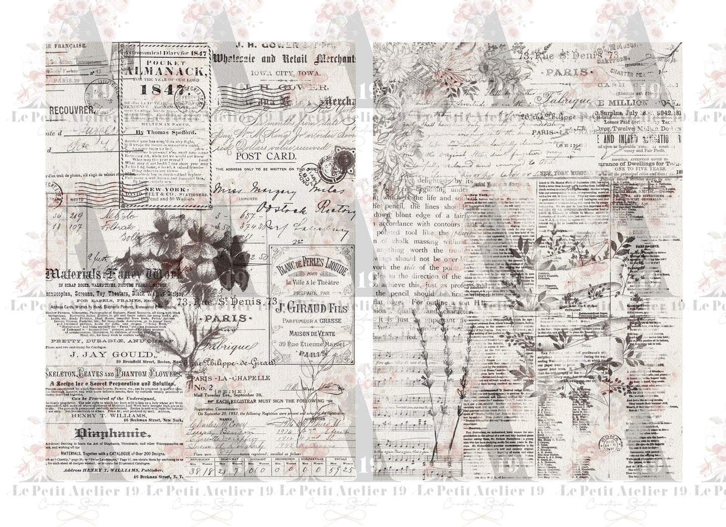 Colección de papeles LES PAPIERS Black&White | Papeles decorados