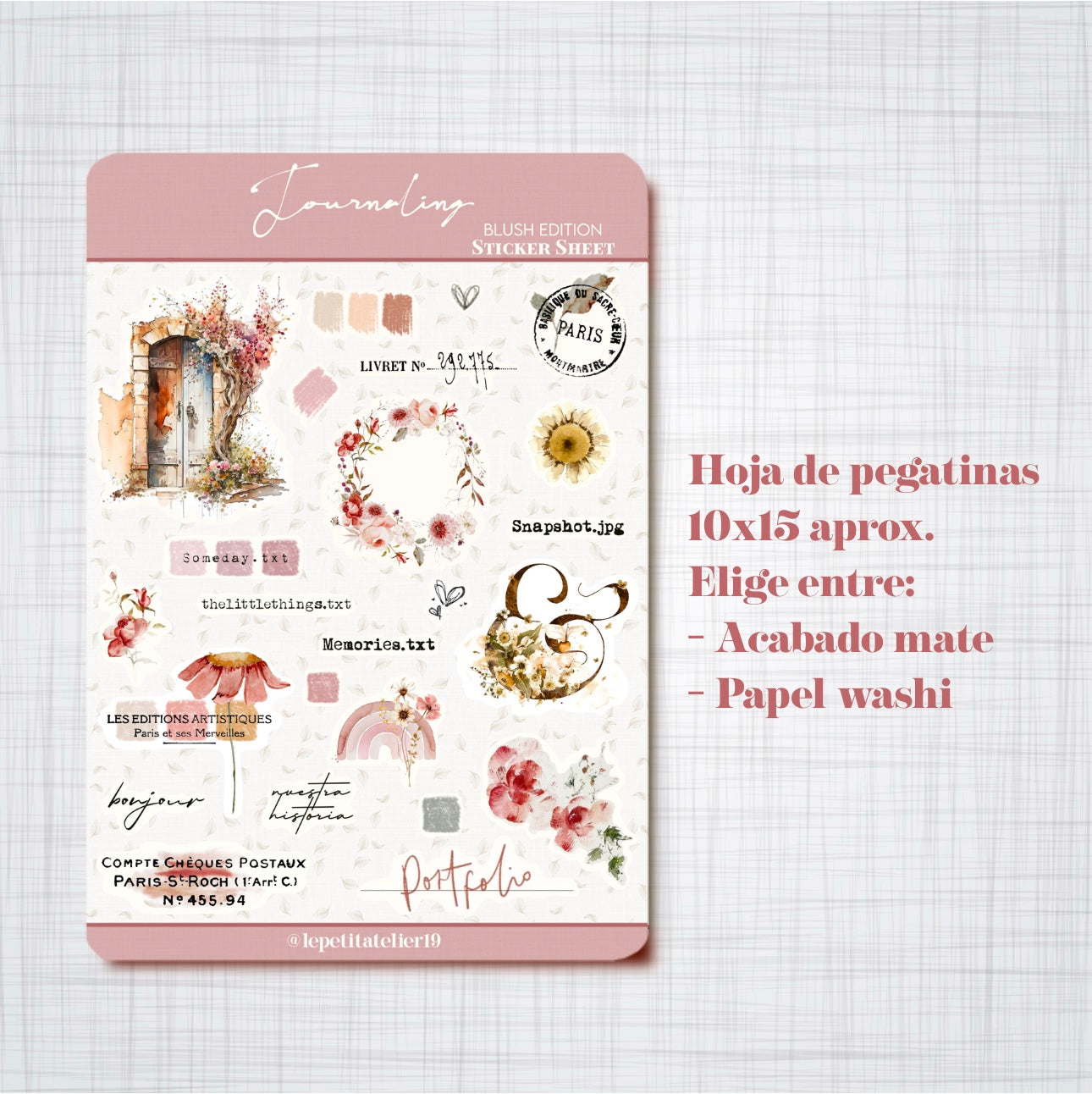 STICKERS · JOURNALING BLUSH