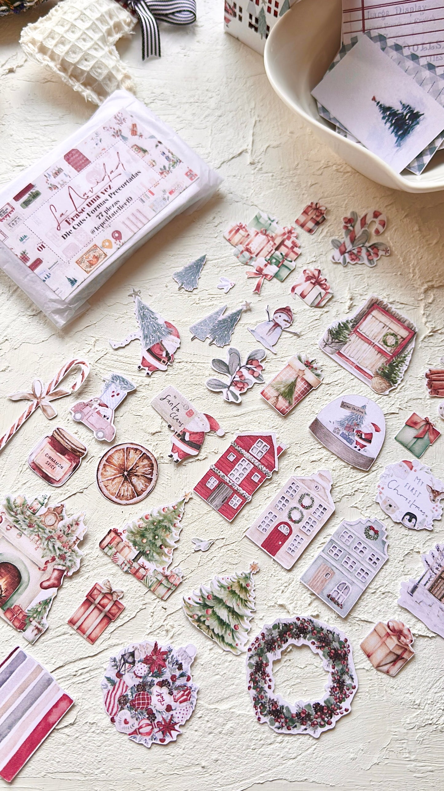 77 DIE CUTS NAVIDAD · Ilustraciones, etiquetas...