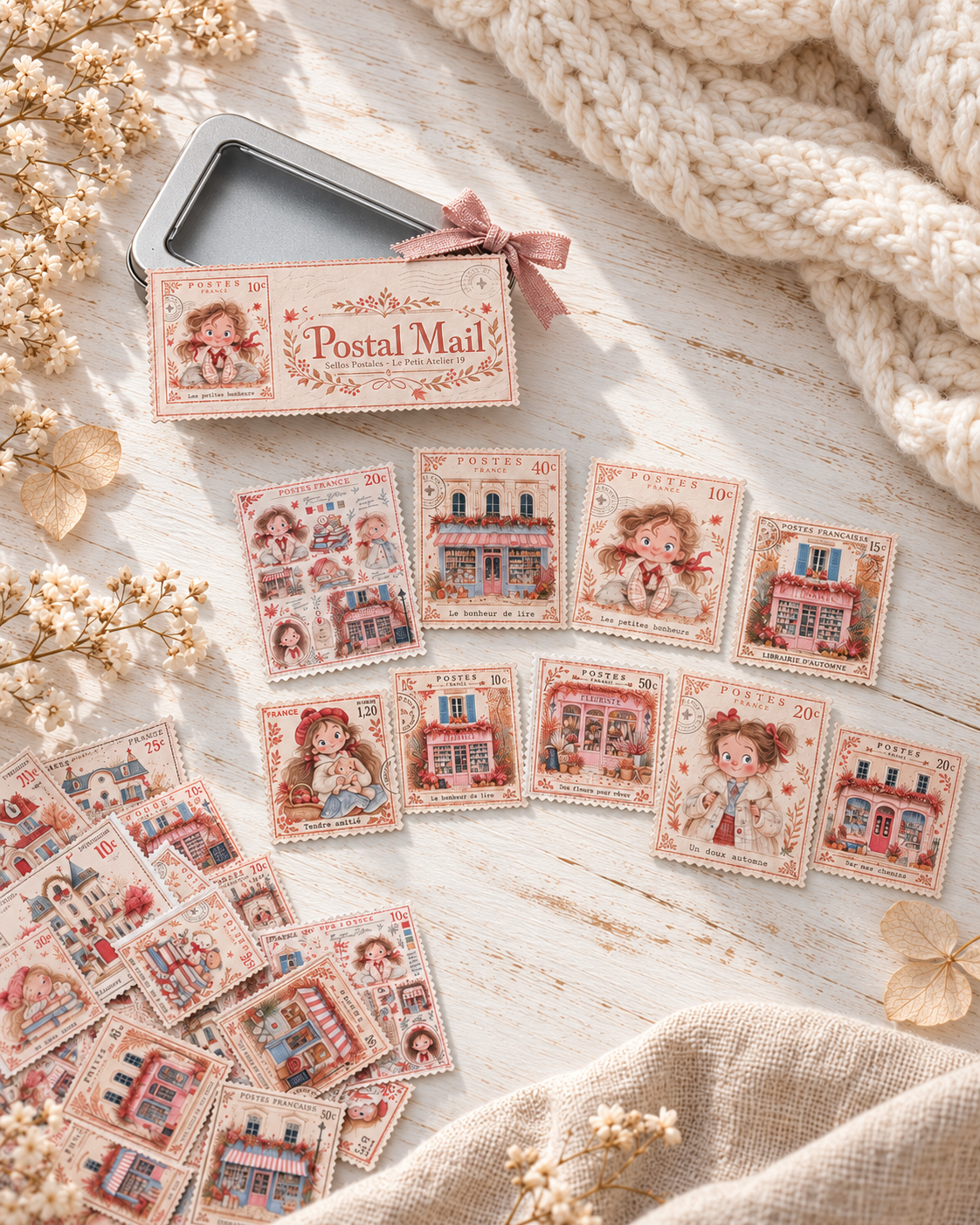 Lata Postal Mail · 52 piezas Die Cuts