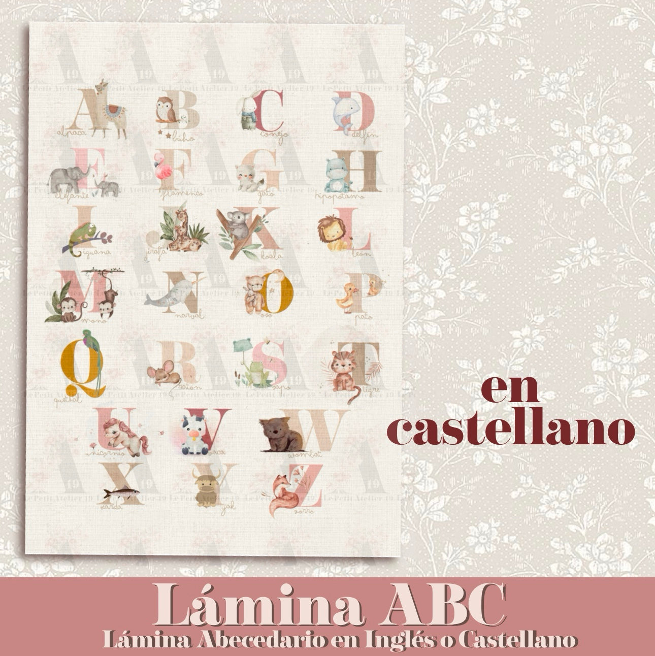 Lámina infantil ABECEDARIO