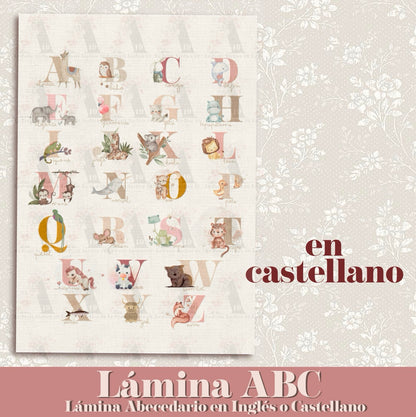 Lámina infantil ABECEDARIO