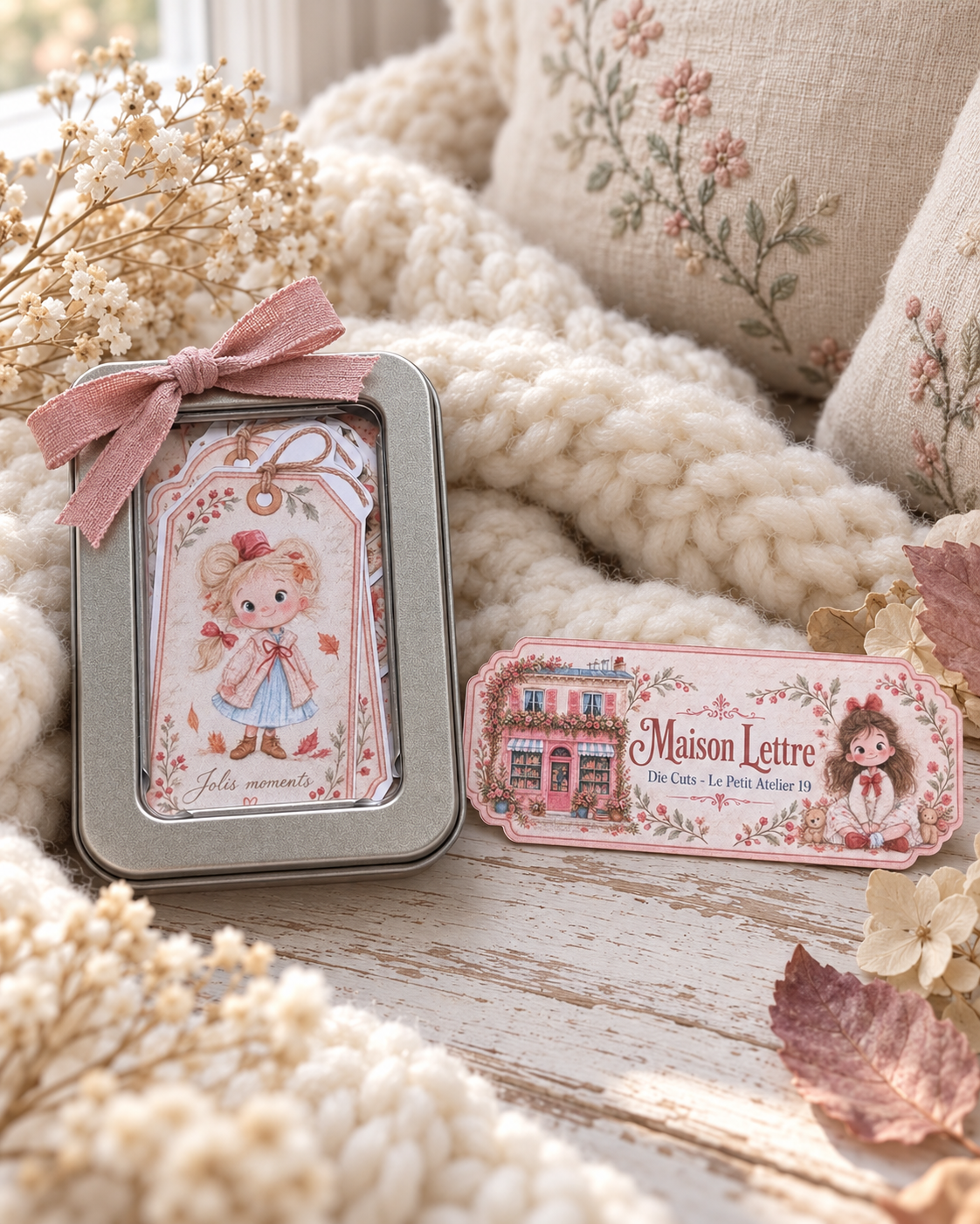 Lata Maison Lettre · 77 piezas Die Cuts