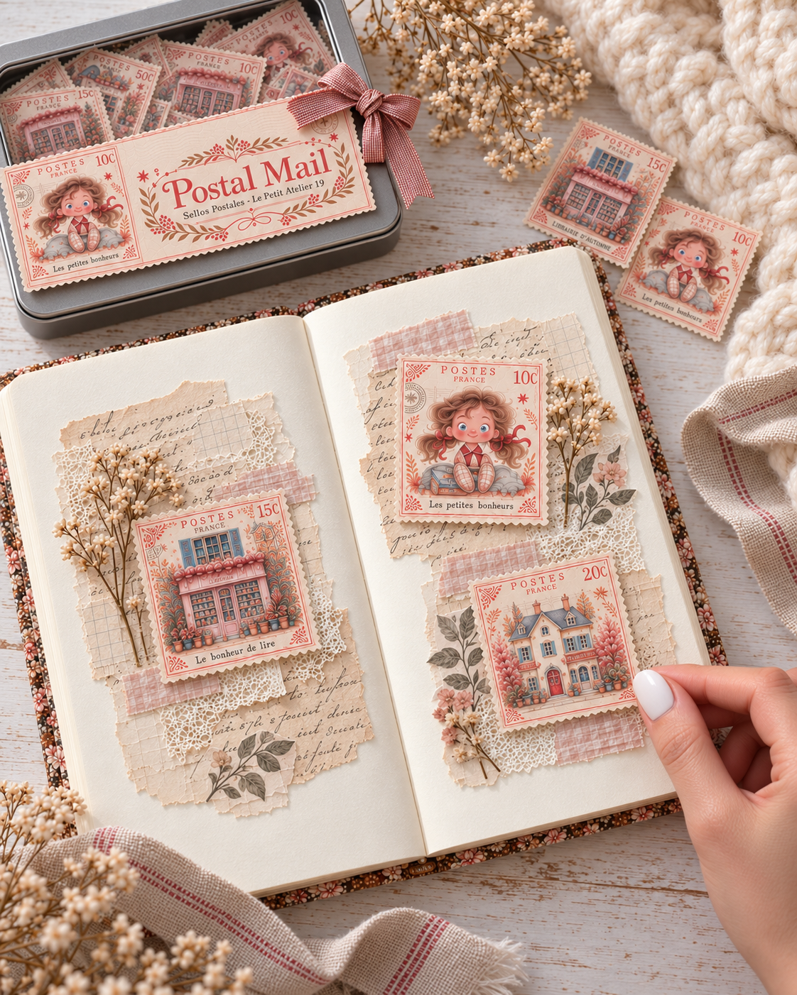 Lata Postal Mail · 52 piezas Die Cuts