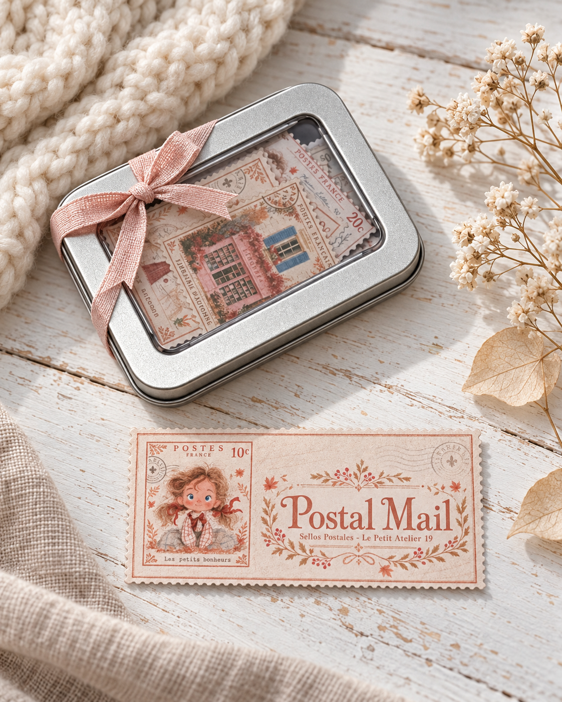 Lata Postal Mail · 52 piezas Die Cuts