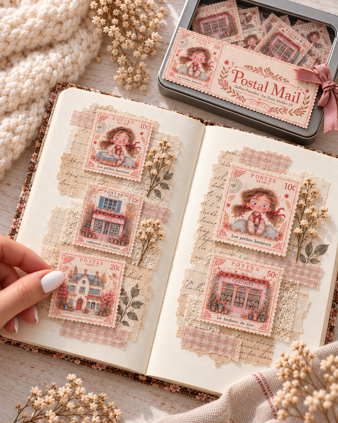 Lata Postal Mail · 52 piezas Die Cuts