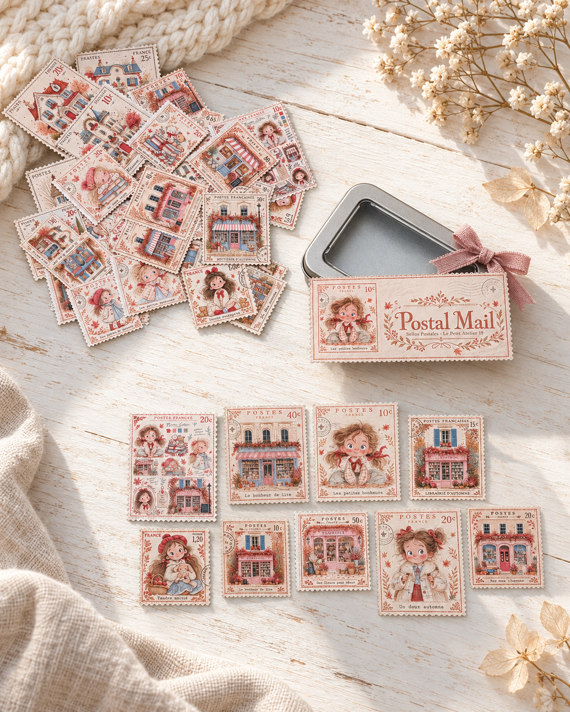 Lata Postal Mail · 52 piezas Die Cuts