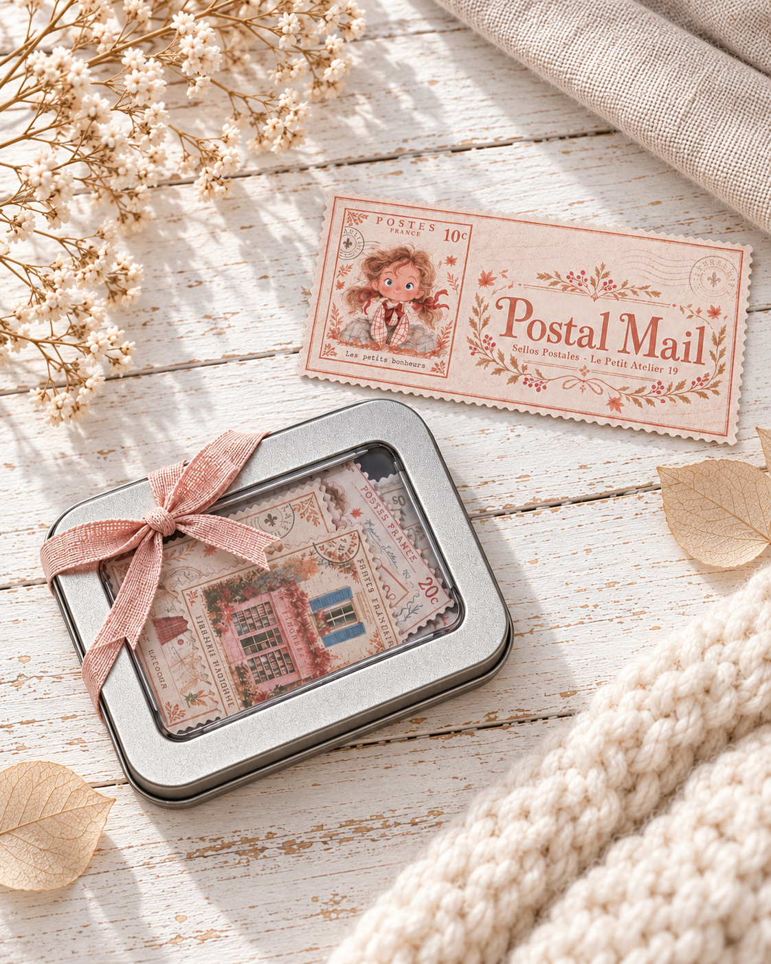 Lata Postal Mail · 52 piezas Die Cuts