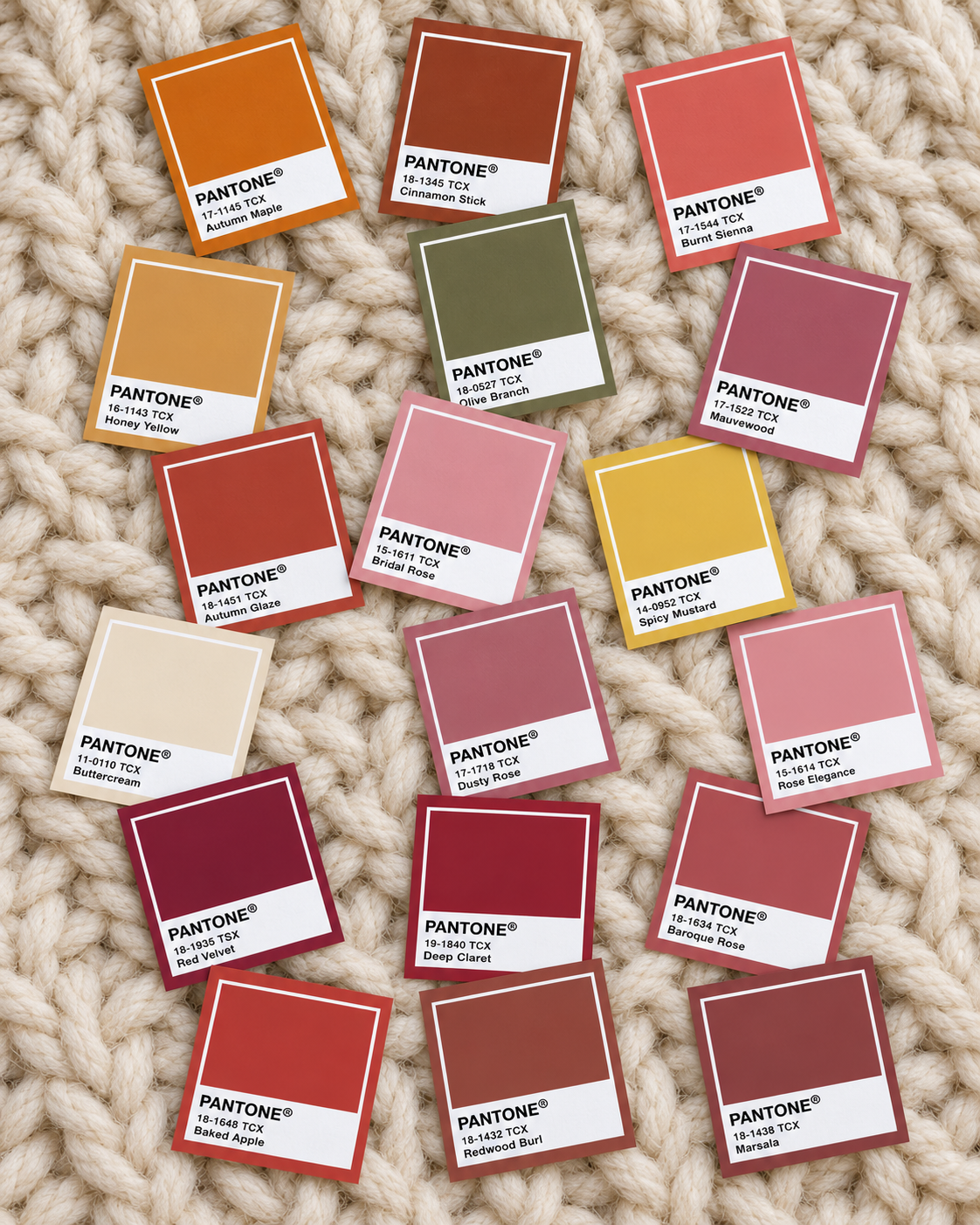 Tarjetas Pantone · Autumn Edition