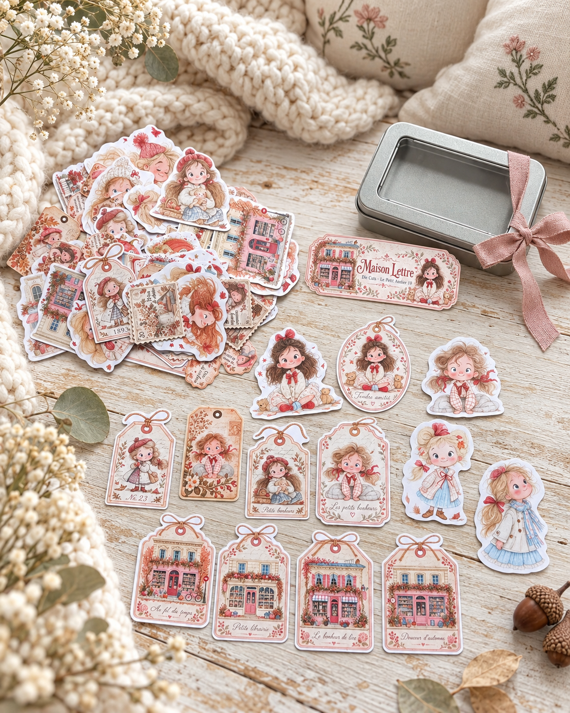 Lata Maison Lettre · 77 piezas Die Cuts