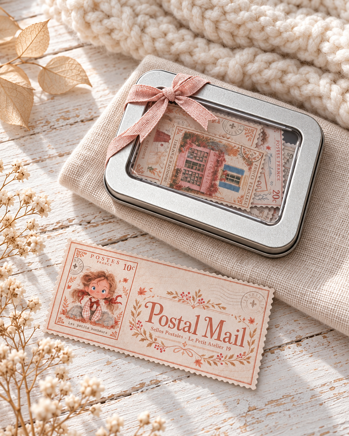 Lata Postal Mail · 52 piezas Die Cuts