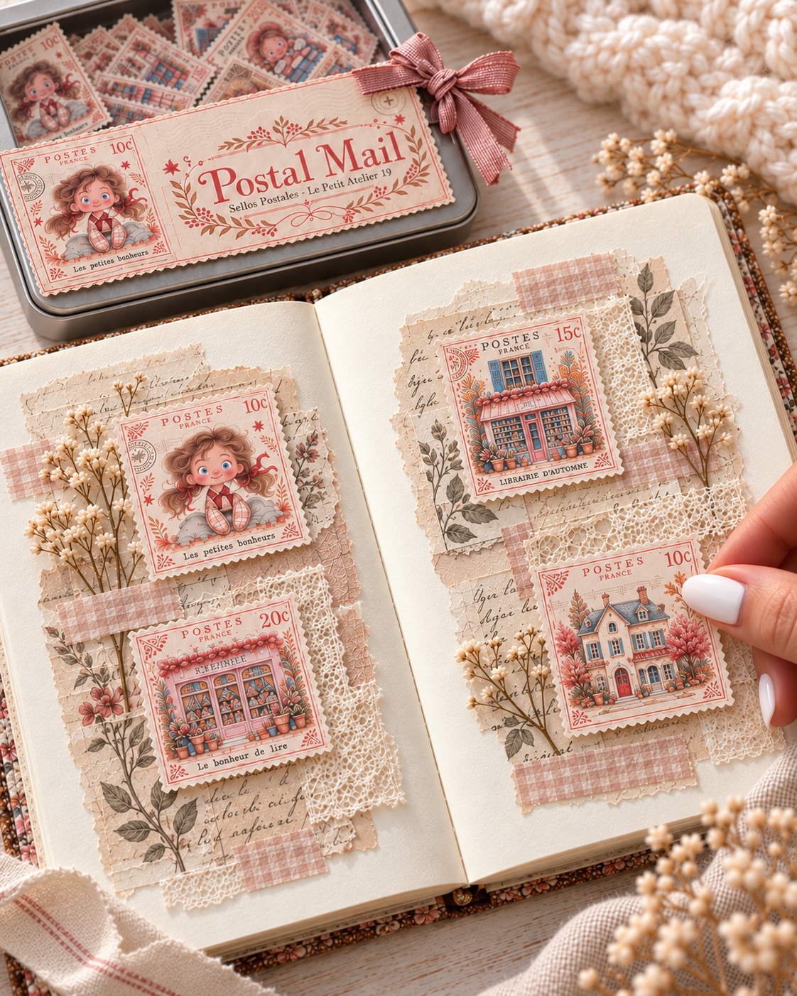 Lata Postal Mail · 52 piezas Die Cuts